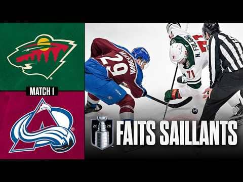 Wild vs Avalanche, match no 1 | 03/05/26 | Faits saillants