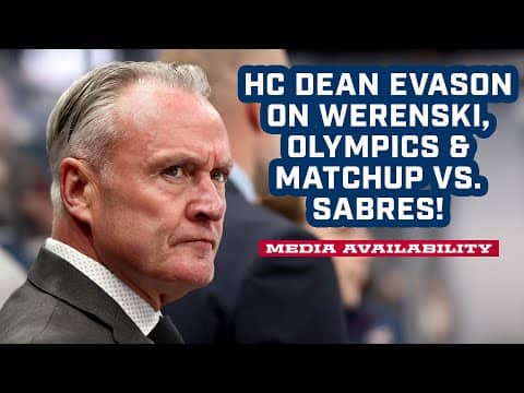 HC Dean  Evason on Zach Werenski, Winter Olympics and Buffalo Sabres Matchup | Media Availability