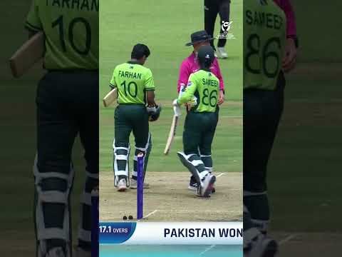 Sameer Minhas finishes off in style with a six 🙌 #U19WorldCup #CricketShorts