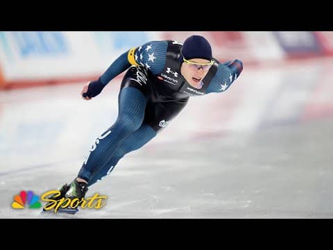 Jordan Stolz punches ticket to Milan with 1000m win at World Cup, Calgary | NBC Sports