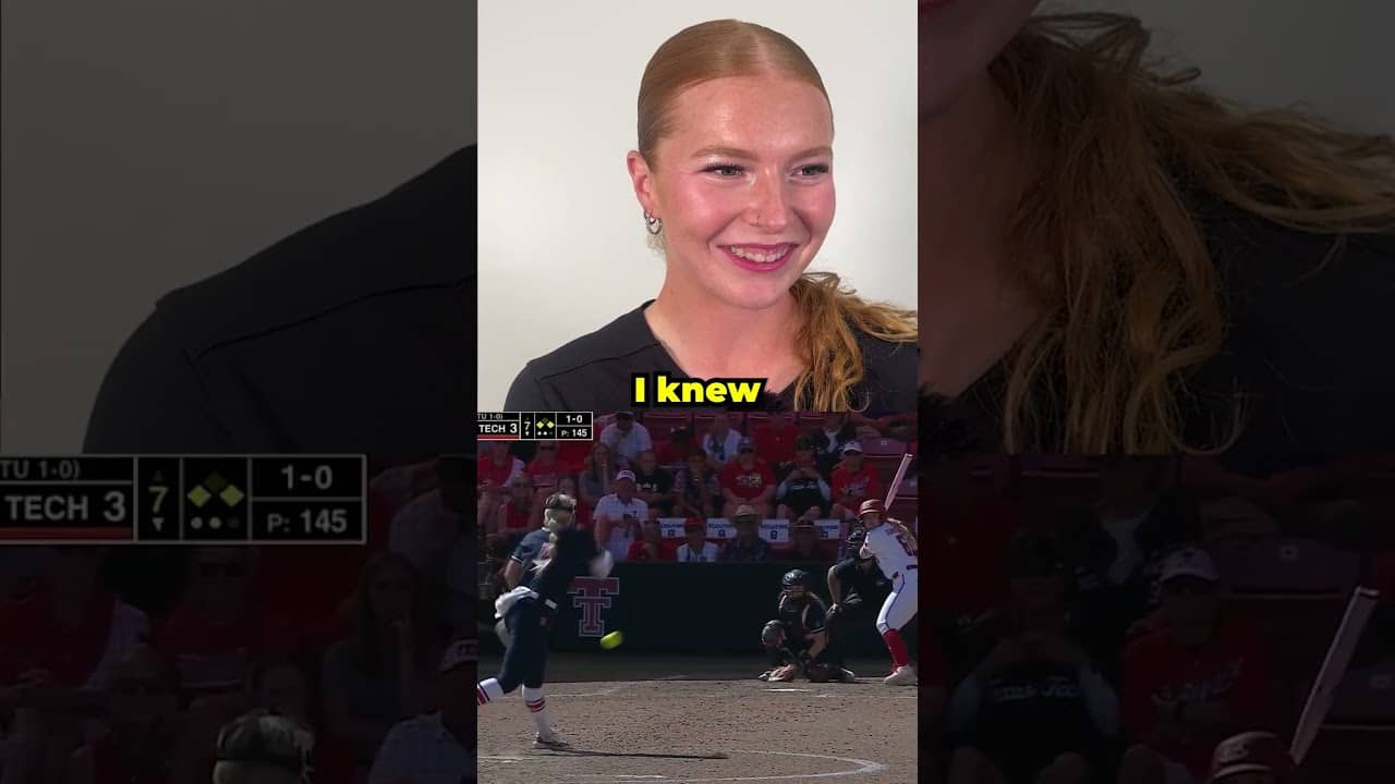 Texas Tech reacts to INSANE 8-0 comeback in NCAA softball regionals 🤯 #shorts