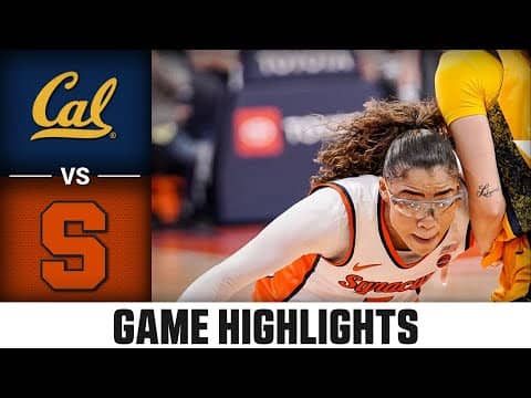 Cal vs. Syracuse Game Highlights | 2025-26 ACC Women's Basketball