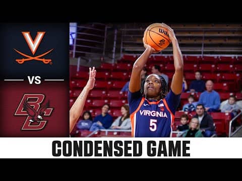 Virginia vs. Boston College Condensed Game| 2025-26 ACC Women's Basketball
