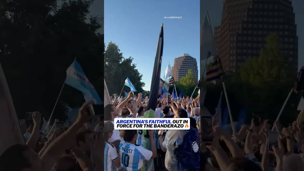 A sea of blue and white in Kansas City before Argentina's World Cup opener 🇦🇷#fifaworldcup