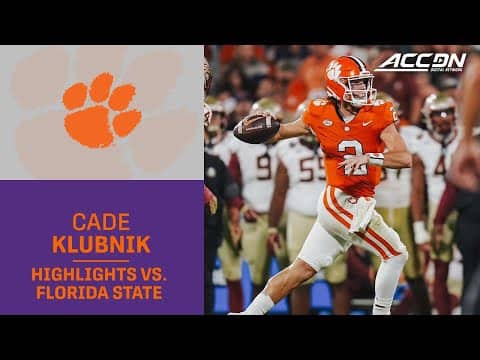 Clemson QB Cade Klubnik Highlights vs. Florida State