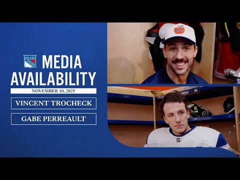 NYR vs NSH: Vincent Trocheck & Gabe Perreault Pregame Media Availability | Nov. 10, 2025