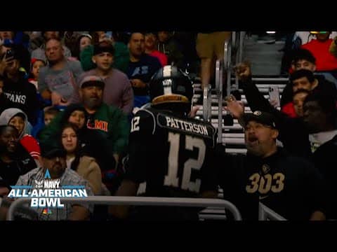 Sequel Patterson sprints to celebrate with fans after TD | Navy All-American Bowl 2026 | NBC Sports