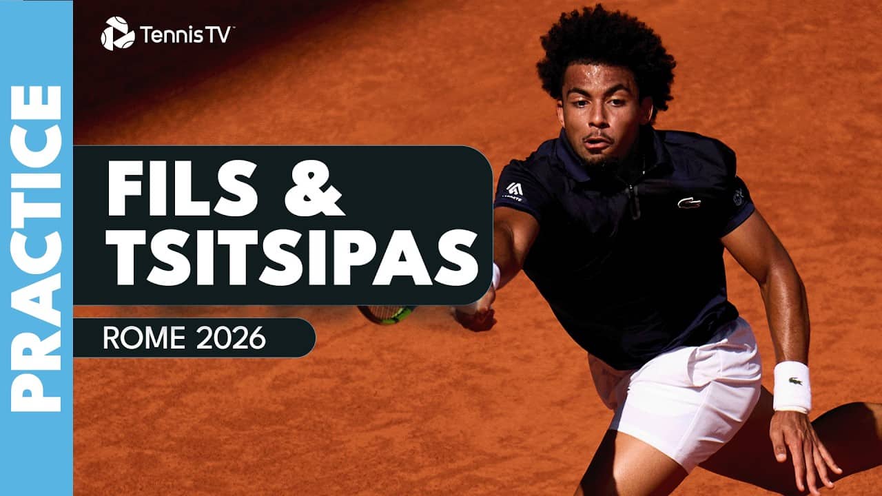 LIVE PRACTICE: Stefanos Tsitsipas & Arthur Fils In Rome!