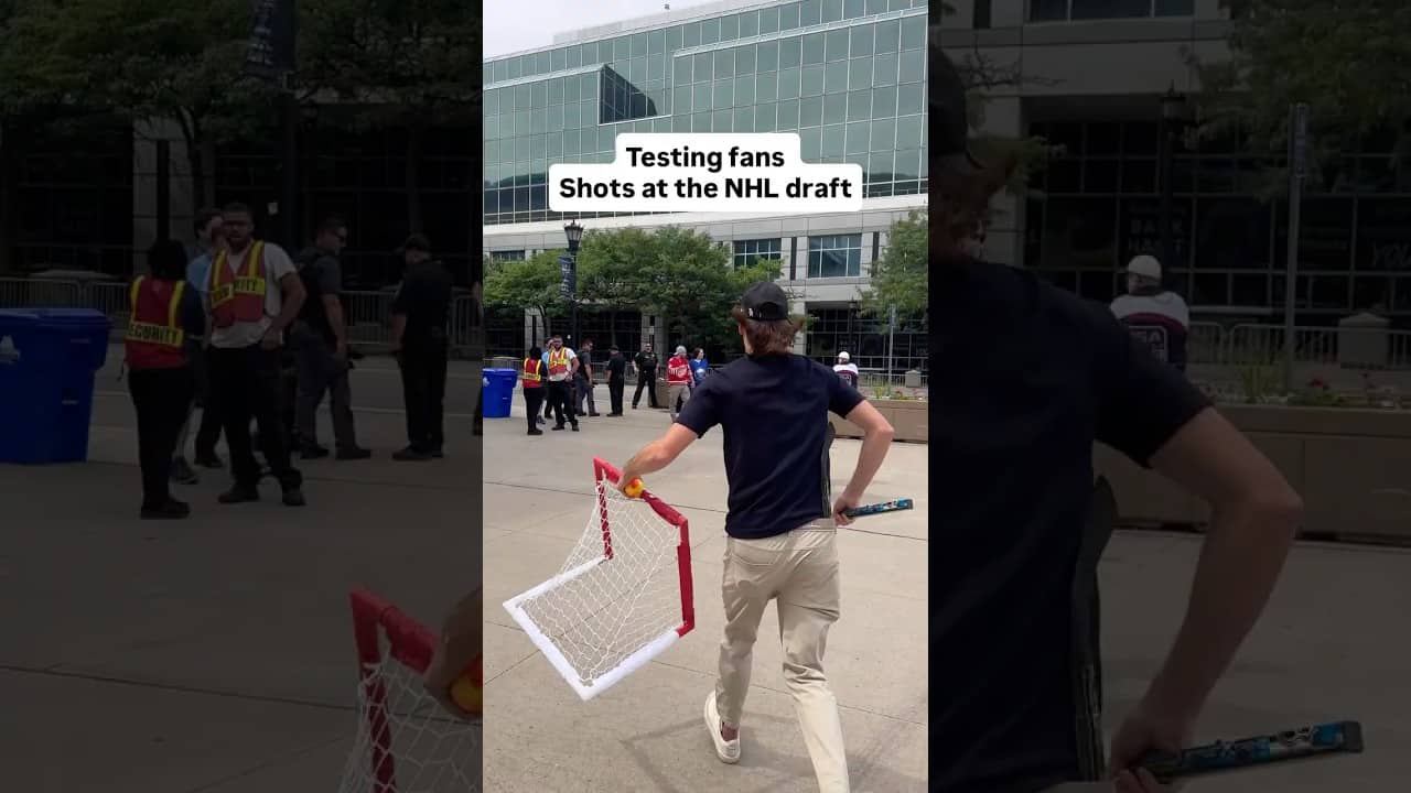 Testing fans shots at the NHL draft🏒