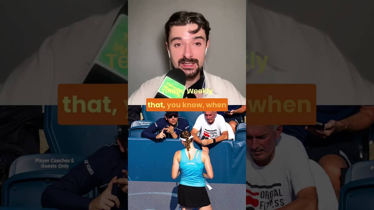 Rybakina's coach Stefano Vukov left in the middle of her match #rybakina #rolandgarros