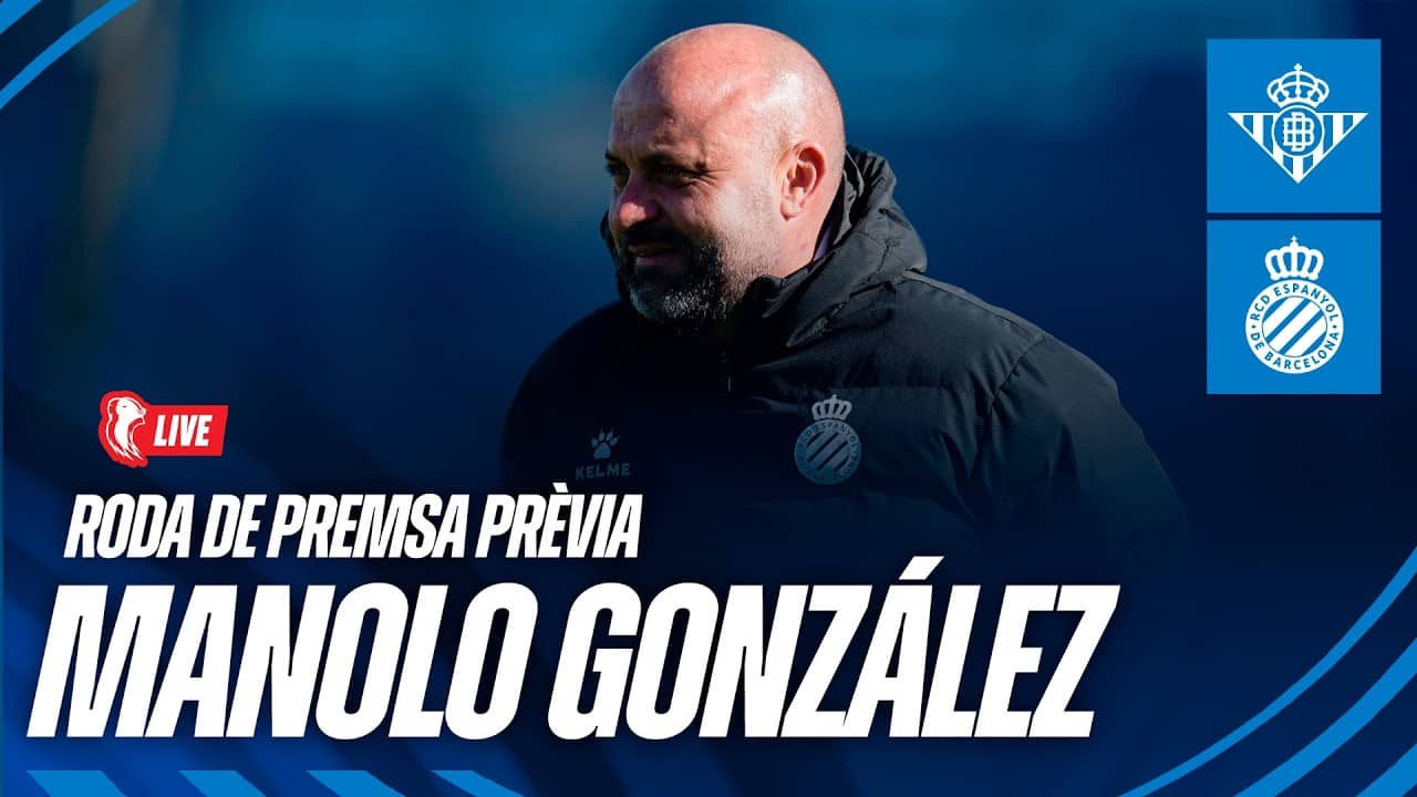 🔴 LIVE | 🎥 Roda de premsa de Manolo González prèvia a Betis 🆚 Espanyol
