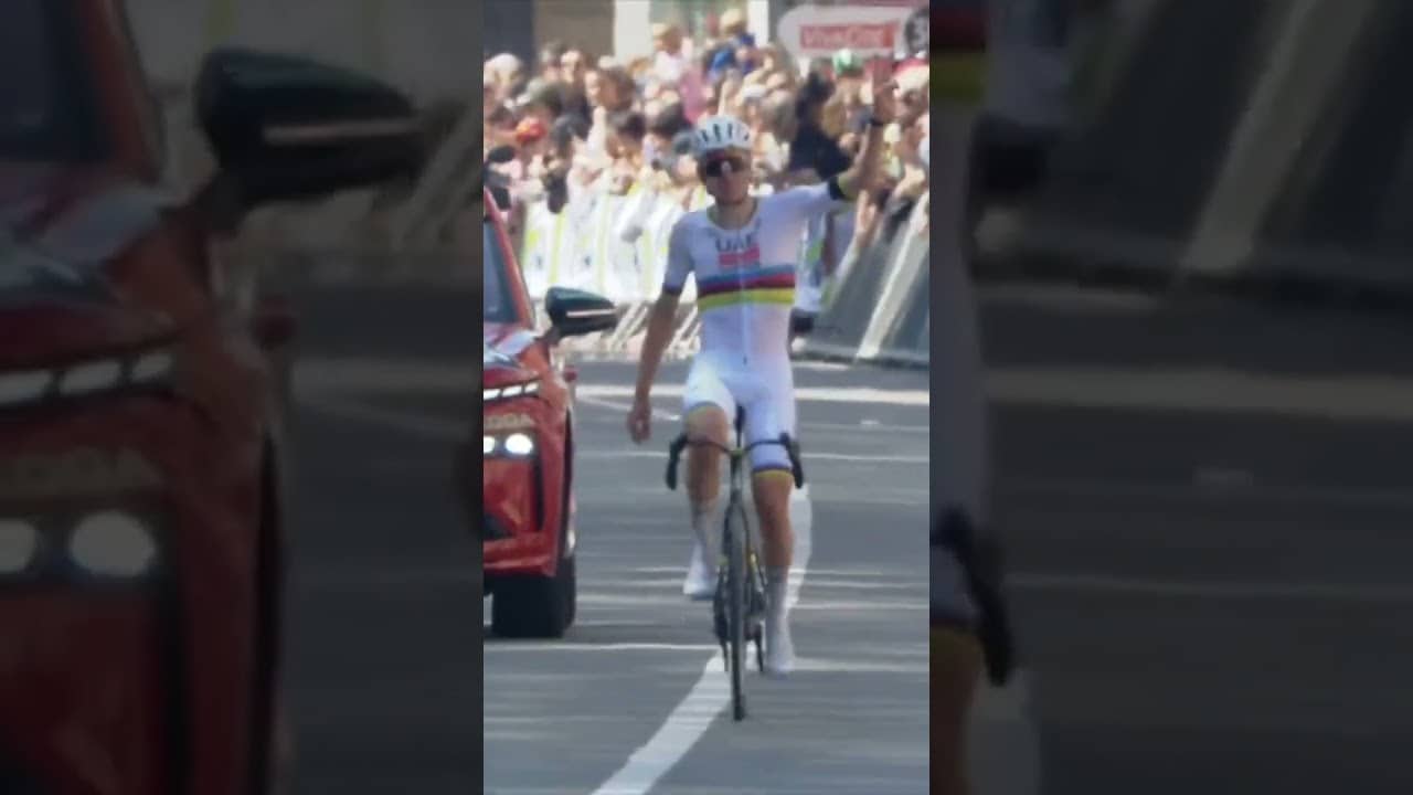 Tadej Pogacar wraps up his Spring in style π He gets his FOURTH Liege-Bastogne-Liege title π
