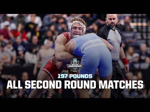 197 pound 2nd round (all 8 matches) 2025 NCAA wrestling championships