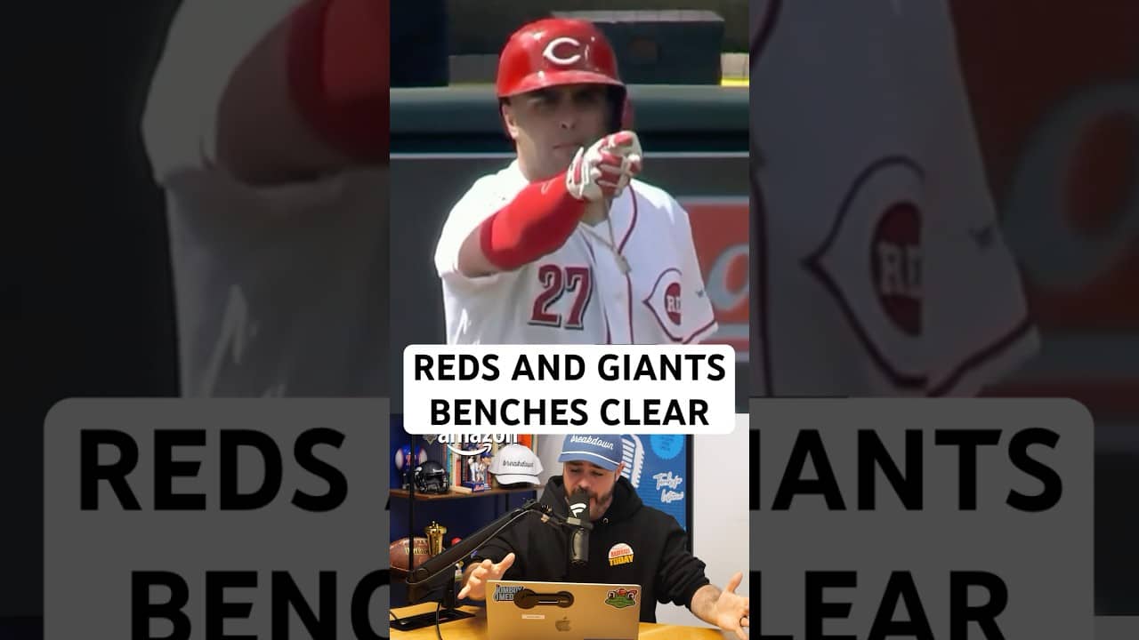 Reds and Giants benches clear after this incident, a breakdown #baseball #mlb #sanfrancisco #jomboy