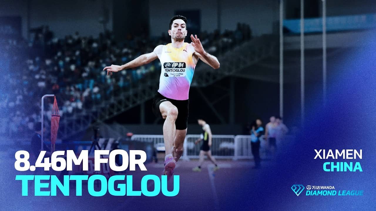 Tentoglou clears the field with 8.46m long jump in Xiamen | Wanda Diamond League