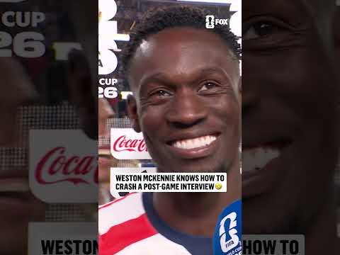 This Weston McKennie postgame moment 😂