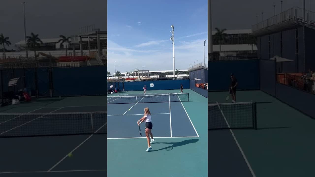 Mirra Andreeva's backhand return is already one of the cleanest shots in the game. Timing & balance
