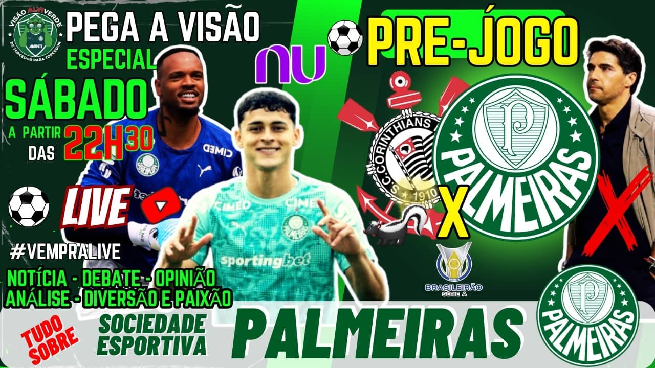 🚨#AOVIVO - LIVE ESPECIAL DE SÁBADO: DERBY | PRÉ-JOGO CORINTHIANS X PALMEIRAS | NOTÍCIAS DO VERDÃO