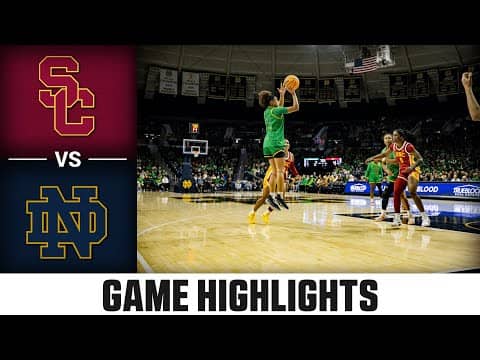 USC vs Notre Dame Game Highlights | 2025-26 ACC Women's Basketball