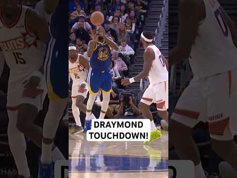 Draymond Green fire a full court dime to Kuminga for the layup