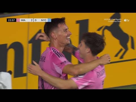 Tadeo Allende PERFECT HEADER Completes BRACE! Inter Miami Lead 2-0 | 2025 Audi MLS Cup Playoffs