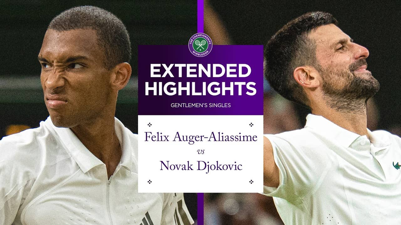 A MARATHON clash! 🤩 | Felix Auger-Aliassime v Novak Djokovic | Extended Highlights | Wimbledon 2026