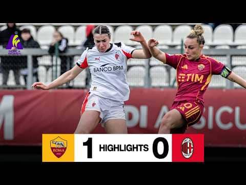 Rossonere ko in inferiorità numerica | Roma Milan 1-0 | Serie A Women Highlights