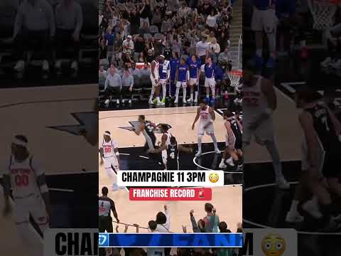 Julian Champagnie sets Spurs franchise record for 3PM, he has 11 and counting….‼️