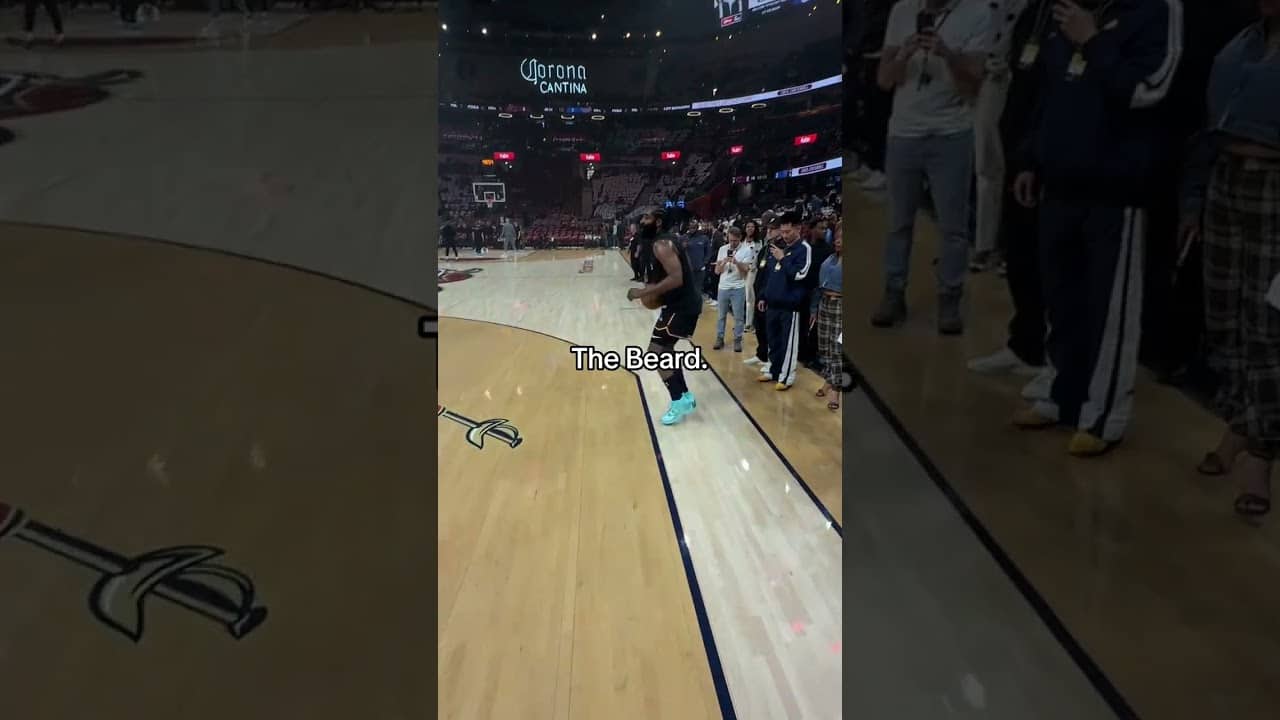 James Harden locking in for Game 3 💪