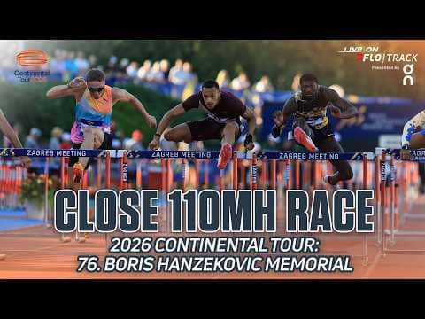 CRAZY Close 110mH Battle Between Jamal Britt and Cordell Tinch | 2026 Continental Tour Zagreb