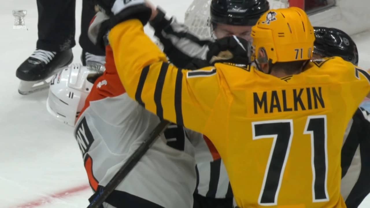 Pittsburgh Penguins vs Philadelphia Flyers Scrum
