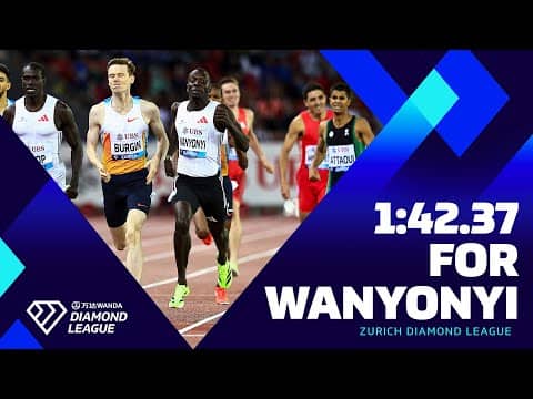 Wanyonyi holds strong in the final stretch of the 800m to win in Zurich | Wanda Diamond League