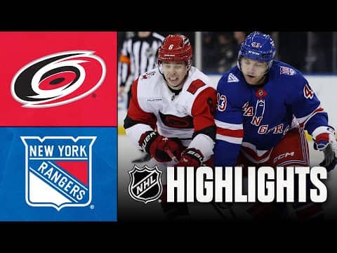 NHL Highlights | Hurricanes vs. Rangers | November 04, 2025