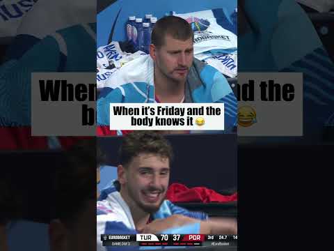 Jokic and Sengun having the time of their lives off the court 😂 #EuroBasket