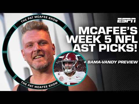 Pat McAfee’s AST Week 5 NFL picks 🏈 + Vanderbilt vs. Alabama PREVIEW 😤 | Best of McAfee