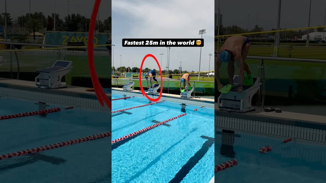Fastest is 25m swim in the world 🤯￼