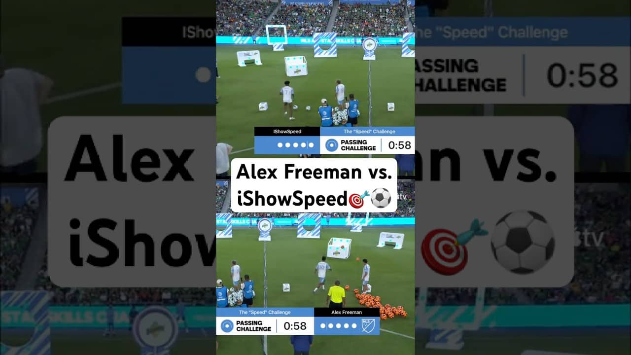 Alex Freeman took on @IShowSpeed at MLS All Star Skills Challenge!🎯