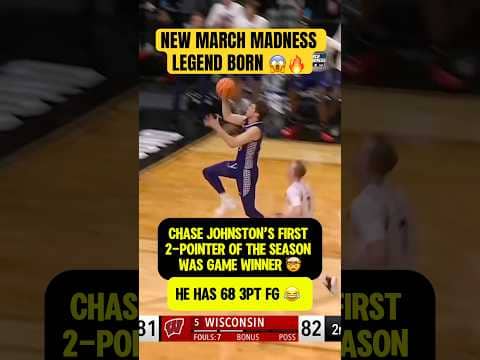 Chase Johnston is a NEW MARCH MADNESS LEGEND 🔥🤯