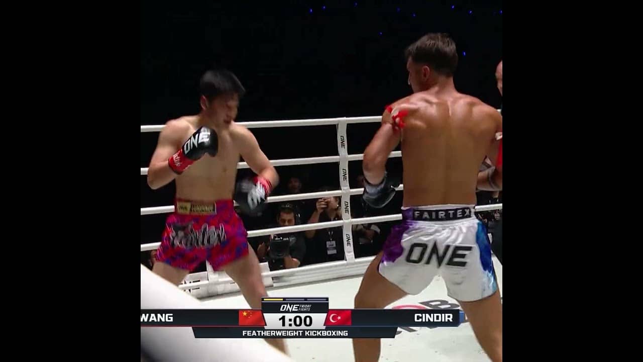 Wang Penghui EATS a jumping knee from Semih Sah Cindir 😵