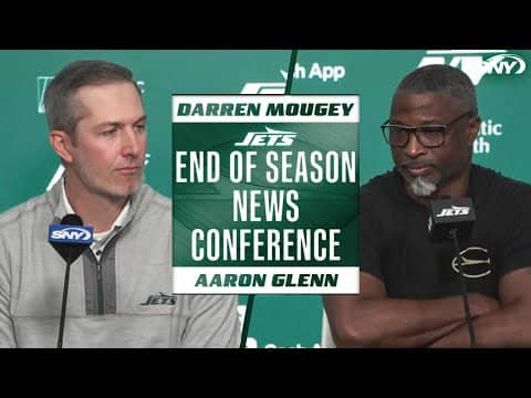 Jets GM Darren Mougey and head coach Aaron Glenn look back at losing, promise better days ahead