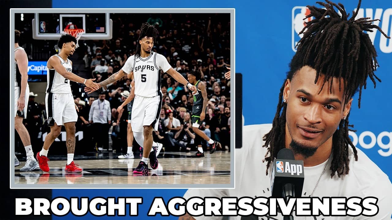Stephon Castle on Spurs Responding to Adversity Well & Being Aggressive in Game 2 Win vs. Minnesota