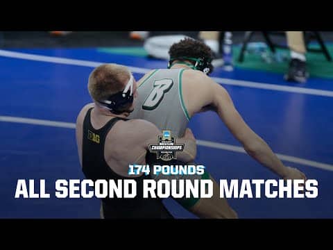 174 pound 2nd round (all 8 matches) 2025 NCAA wrestling championships