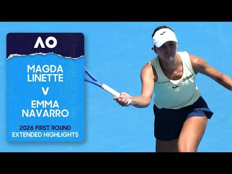 Magda Linette v Emma Navarro Extended Highlights | Australian Open 2026 First Round