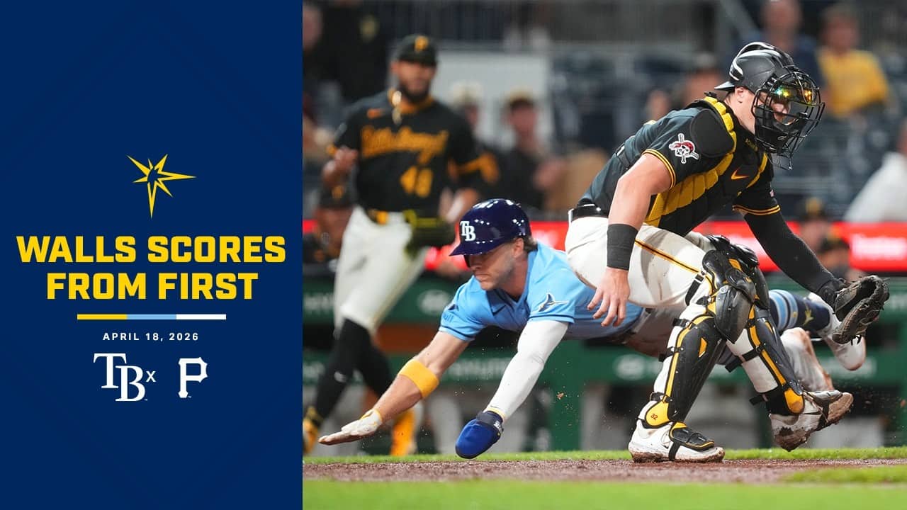 Taylor Walls scores from first base in extra innings vs the Pirates