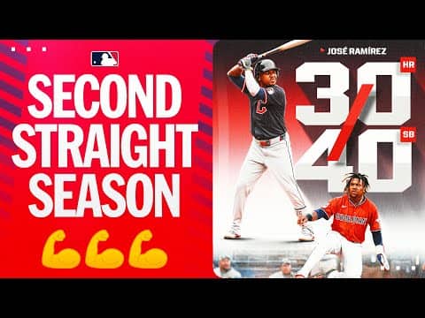 30/40 AGAIN! 😤 José Ramírez's 30th homer gives him his second straight 30 HR/40 SB season! 🔥