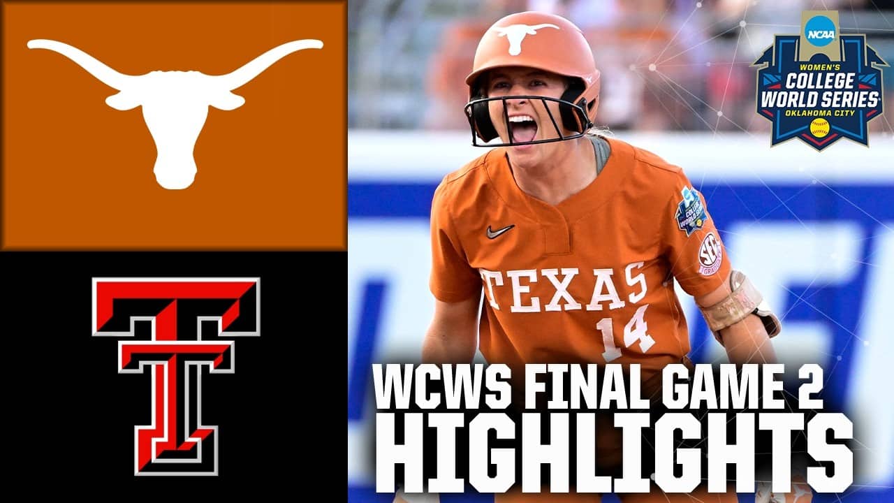 Texas Tech vs. Texas | Women's College World Series Game 2 Highlights | ESPN College Softball
