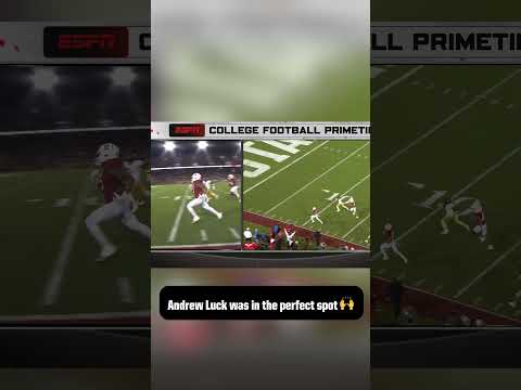 Andrew Luck was hyped after this Stanford scoop-and-score 🔥