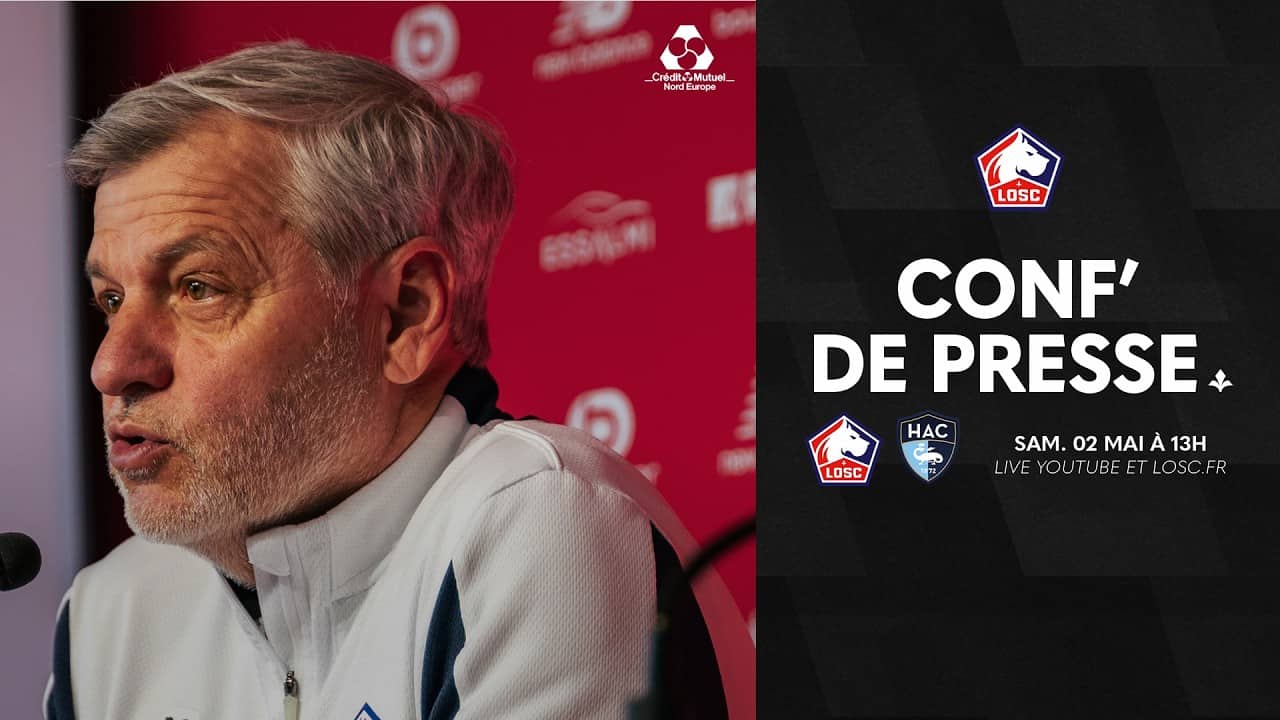 Suivez la conférence de presse avant LOSC-HAC avec le Crédit Mutuel Nord Europe 🎙️