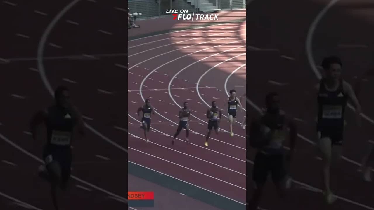 JORDAN ANTHONY runs 20.05 into a headwind!!