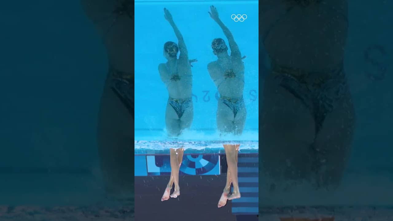 Artistic swimming is truly a masterpiece from all angles! 🎨 #Olympics